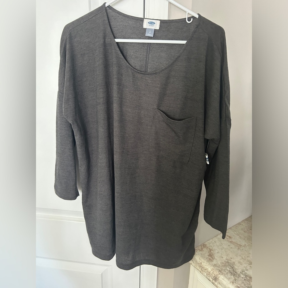 Women’s Old Navy Shirt 3/4 Sleeve Pocket Large NWT